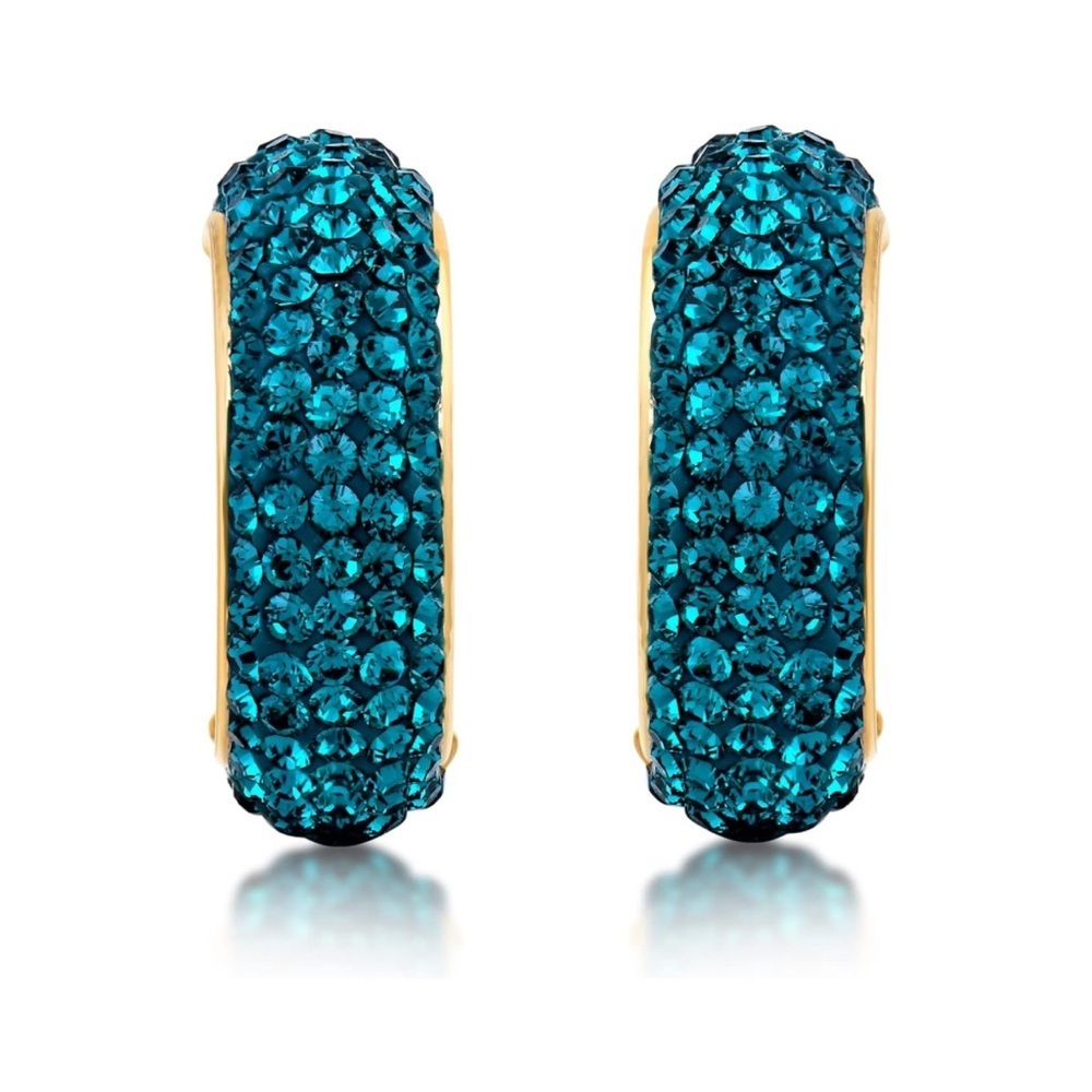 10k Solid Gold Swarovski Earrings